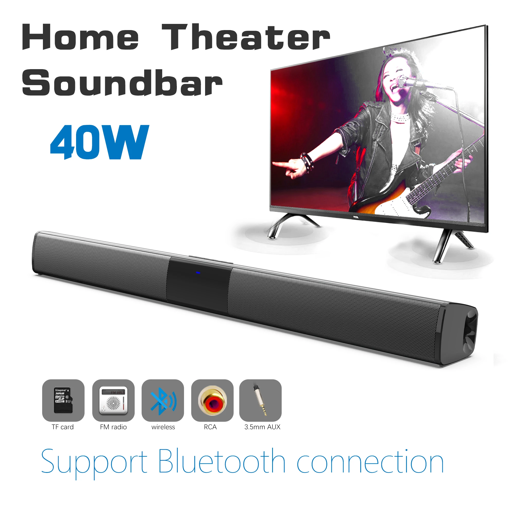 Audio Music System For Home - Soundbar daya tinggi 40W untuk komputer