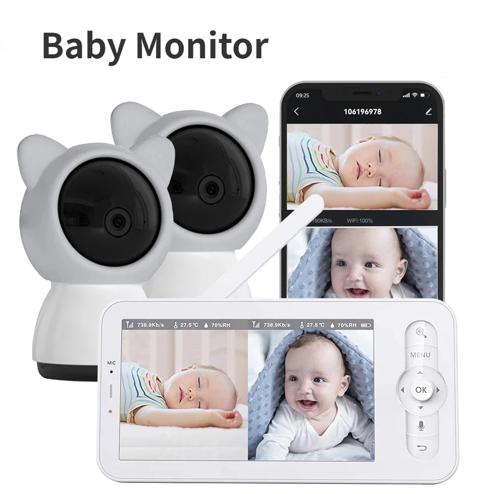 Monitor bayi HD 5 inci LCD dua - Audio Music Apps ulasan dan harga