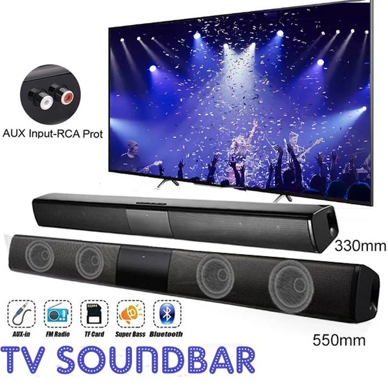 Soundbar daya tinggi 40W untuk - Audio Music System For Home ulasan dan harga